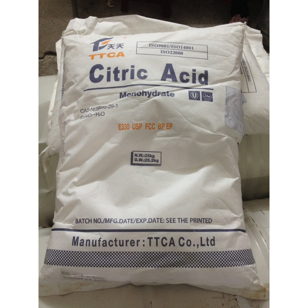 Citric acid ( acid chanh), làm sạch cặn, mảng bám...1kg