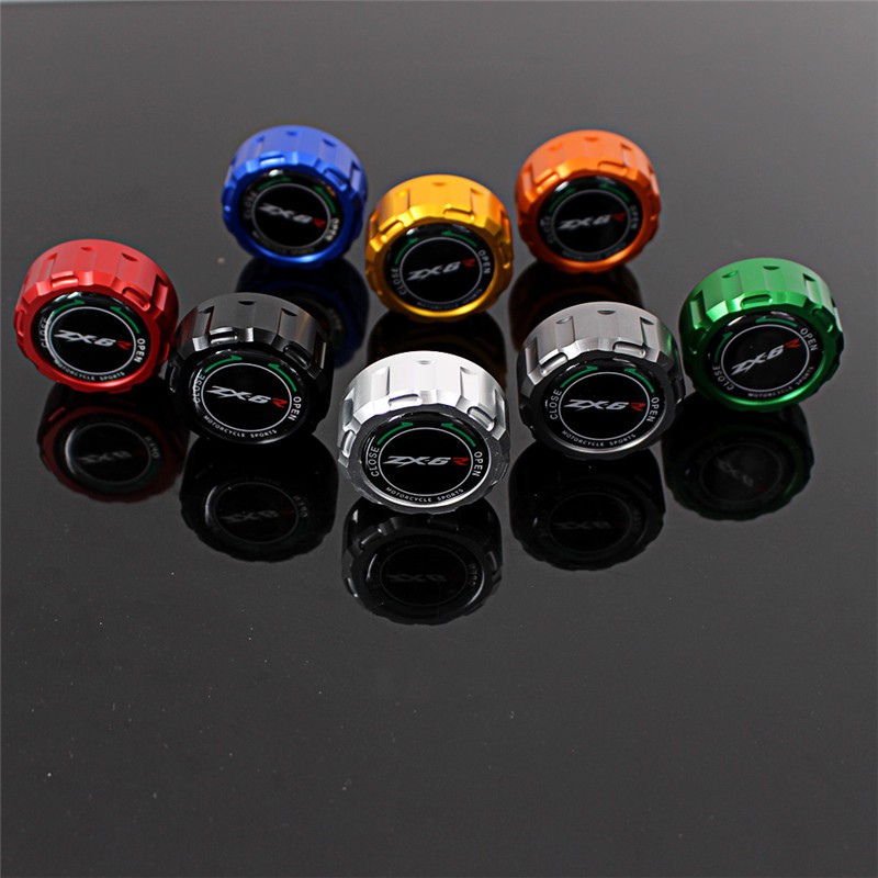 Cylinder Oil Reservoir Cover Cap For Kawasaki ZX6R ZX-6R 2007-2014 New 8 colors Motorcycle Filter Fluid Rear Brake Master