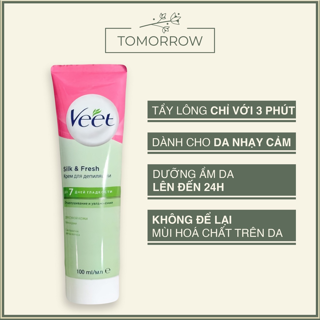 Kem Tẩy Lông Veet Pháp 100ml Dành Cho Da Nhạy Cảm Chỉ Với 3 Phút