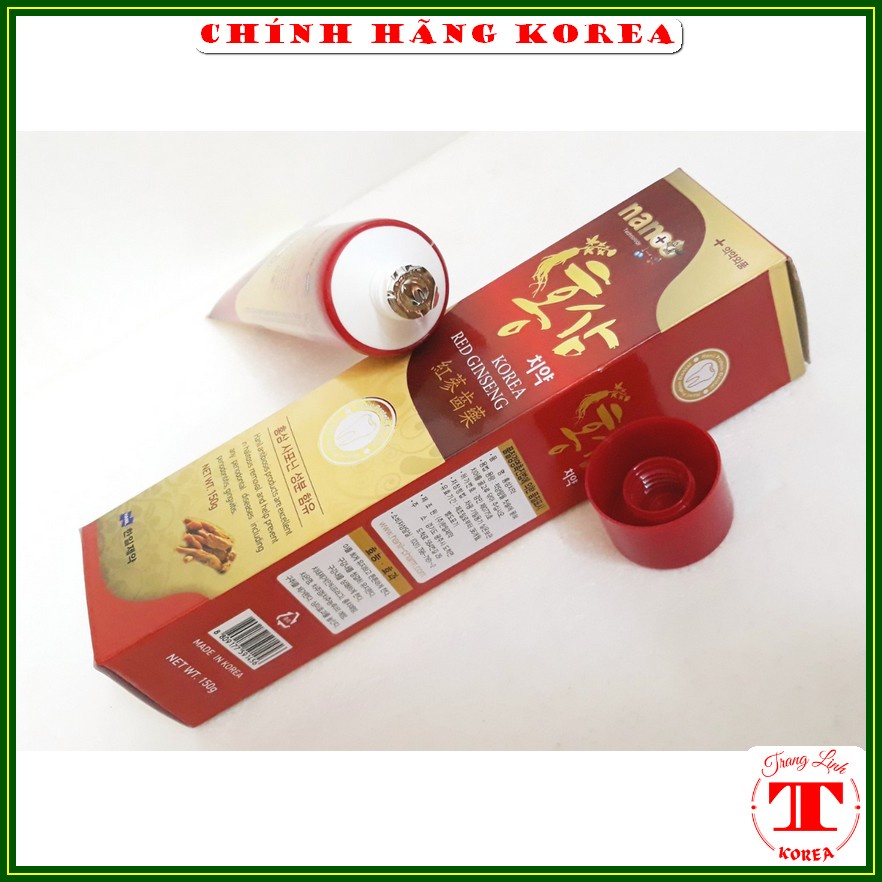 Kem đánh răng hồng sâm, tuýp 150gr - Kem đánh răng hàn quốc - Giúp răng chắc khỏe, trắng sáng, tranglinh