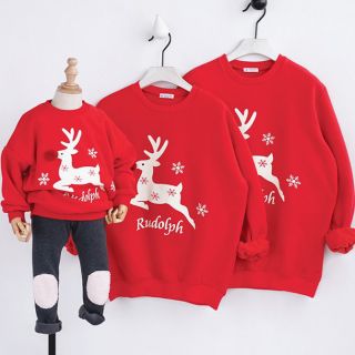 🦌VIDEO ÁO NỈ GIA ĐÌNH TUẦN LỘC MŨI ĐỎ RUDOLPH CHẤT ĐẸP ĐỦ SIZE 6-95G