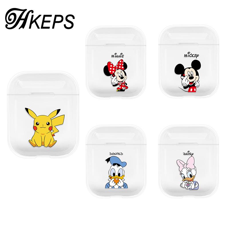 Vỏ silicone mềm trong suốt hình hoạt hình cho tai nghe Airpods