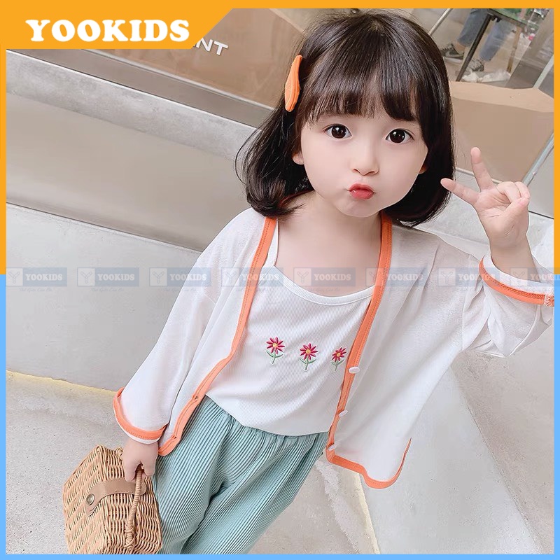 Áo cadigan cho bé chất len tăm mềm YOOKIDS  Áo khoác bé gái size 1 2 3 4 5 tuổi 8 10 12 14 16 18kg