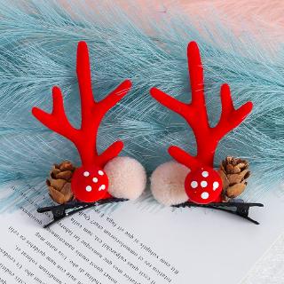 Set 2 Kẹp Tóc Sừng Tuần Lộc Dễ Thương