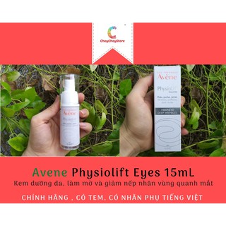 [CHÍNH HÃNG CÓ TEM] AVENE Physiolift Eyes 15mL - Kem dưỡng da, làm mờ và giảm nếp nhăn vùng quanh mắt