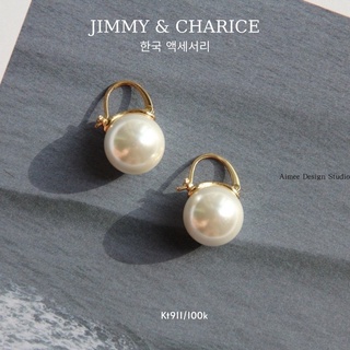 Khuyên tai Jimmy & Charice móc câu phong cách Hàn Quốc