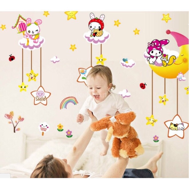 Decal dán tường Chúc bé ngủ ngon | BigBuy360 - bigbuy360.vn