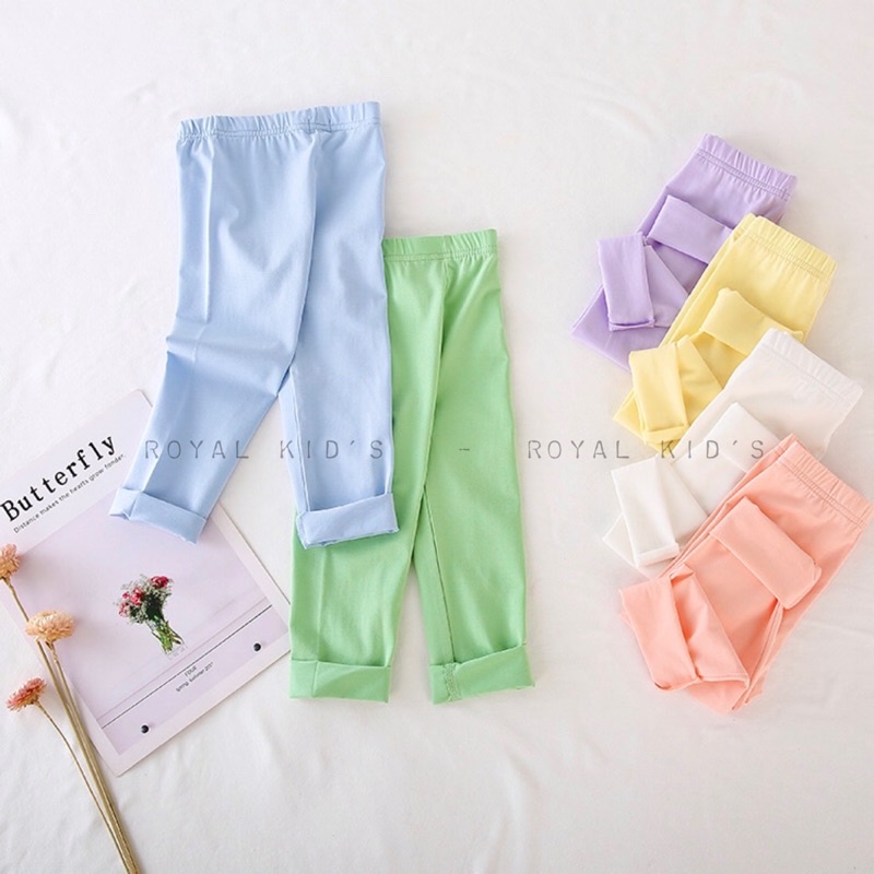 Quần leggings dài cho bé chất Bozip cotton mềm mại , co dãn 4 chiều thoải mái cho bé
