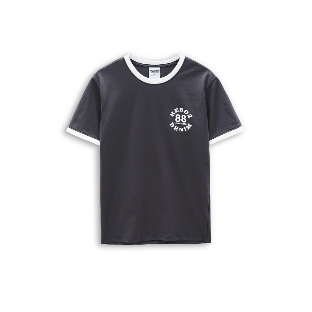 Áo thun nam HEHOZ cao cấp in logo circle phong cách 3M cotton mềm mịn thấm hút tốt - 00001148