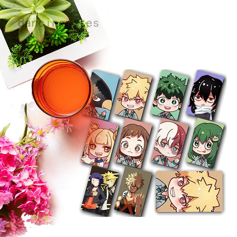 Set 10 Tấm Hình Dán Nhân Vật Anime Học Viện Anh Hùng