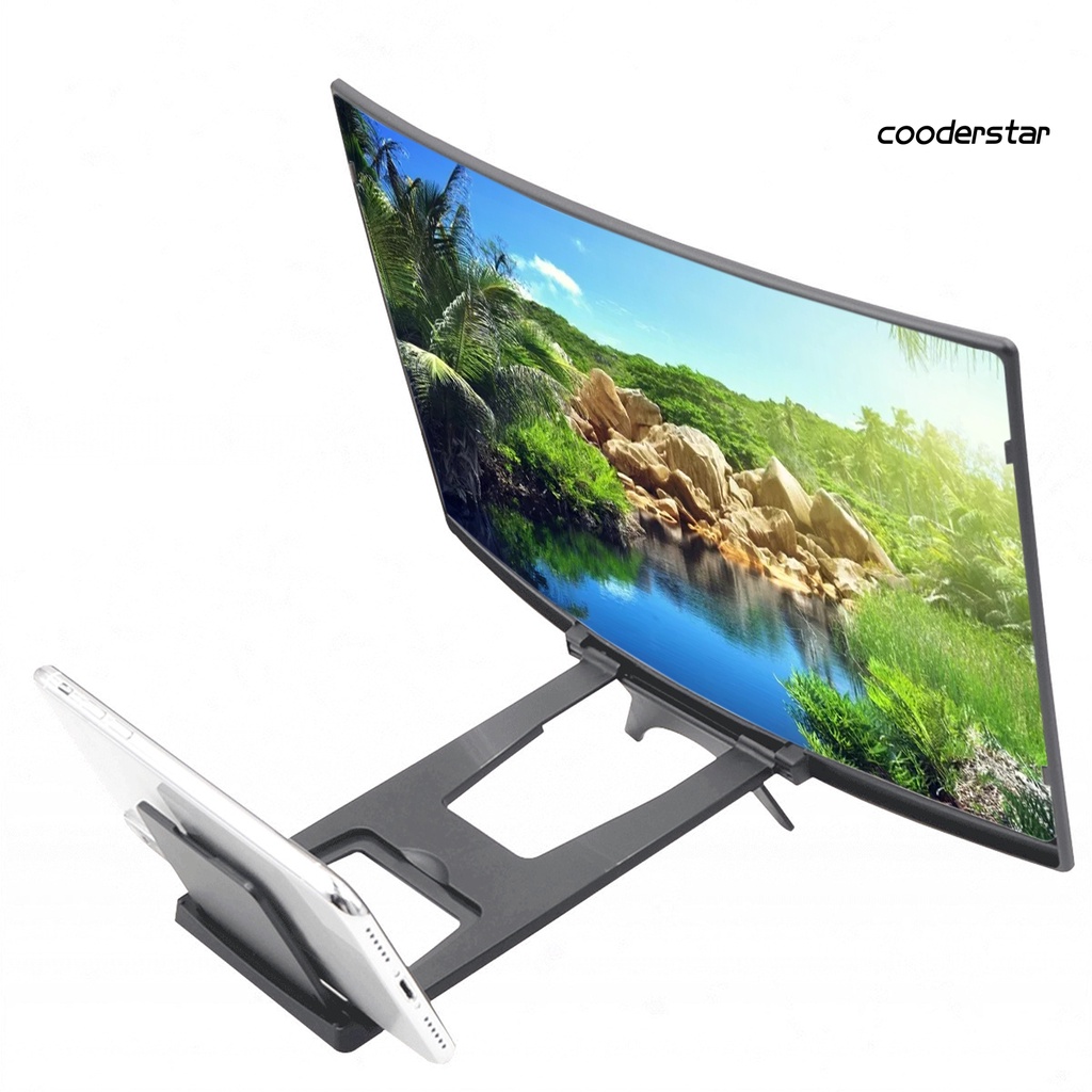 Thiết Bị Khuếch Đại Màn Hình Cong 3d 12 Inch Có Thể Gấp Gọn Cho Điện Thoại