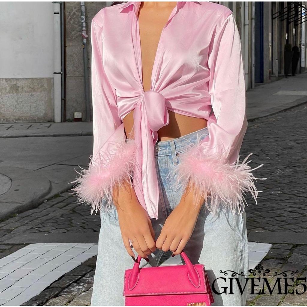 Áo Sơ Mi Nữ Tay 3/4 Cổ Bẻ Thời Trang