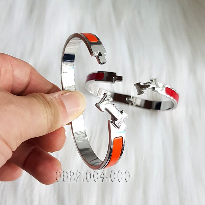 Vòng tay nữ, vòng tay nam khóa chữ H bảng 8mm.