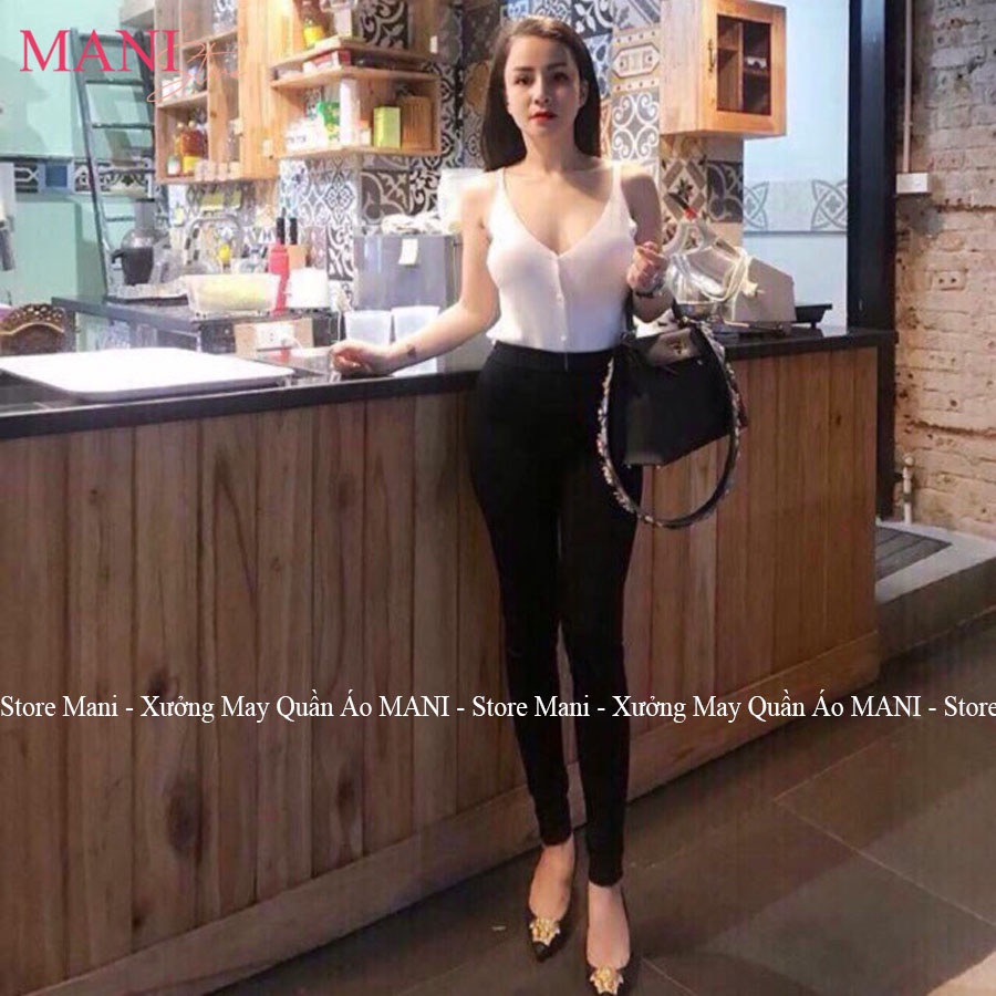 Quần legging nữ nâng mông dáng dài co giãn 4 chiều hàng cao cấp vải dày dặn kiểu quần thun ôm cạp cao