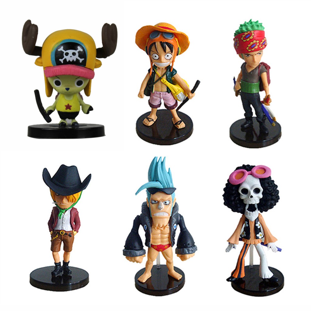 [Figure&Toy]6Pcs Anime One Piece Luffy Chopper Zoro Model Figure Toys Home Ornaments Decor