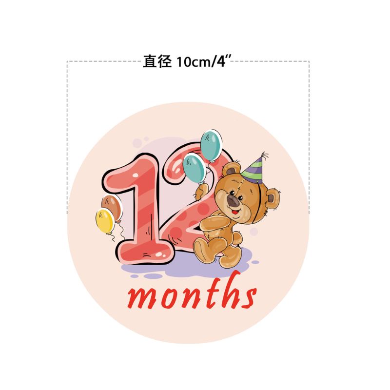 Giấy Trưng Bày Hình Ảnh 0-12 Tháng Tuổi Em Bé Sáng Tạo DIY