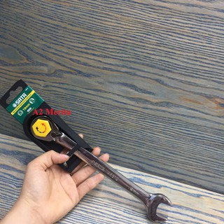 Cờ lê vòng miệng tự động đảo chiều sata 19mm 46612