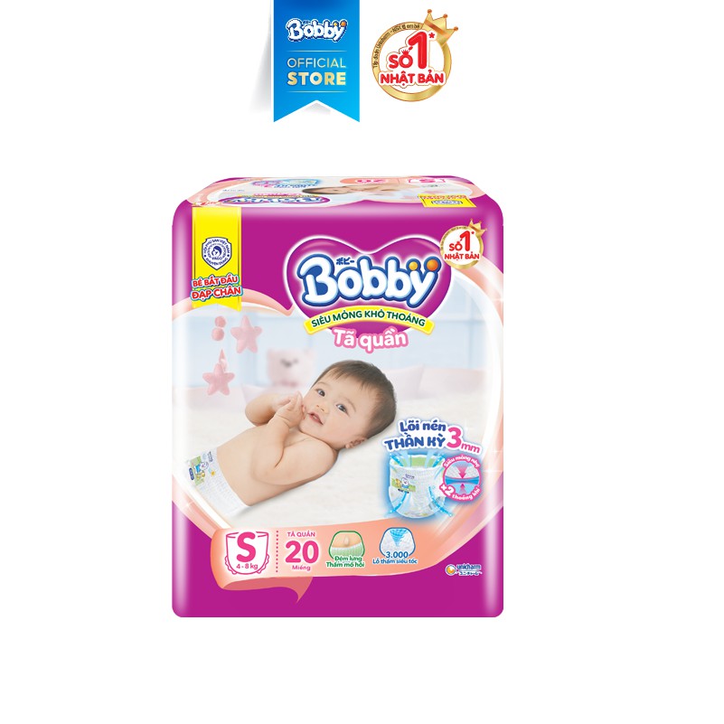 Tã quần Bobby Siêu thoáng S20