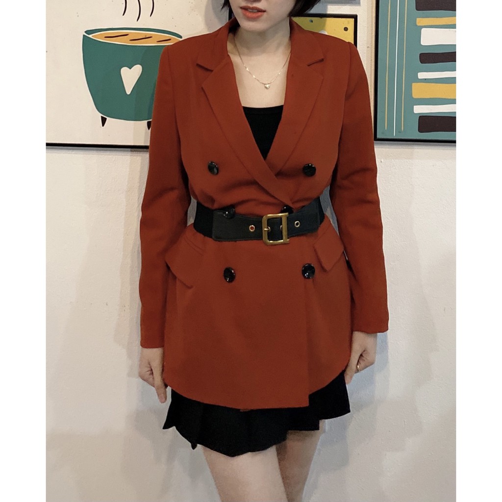 Noel - Áo Blazer đỏ đô dài mặc dấu quần | BigBuy360 - bigbuy360.vn