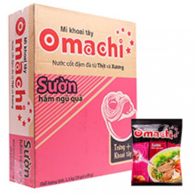 Thùng mì Omachi xốt bò hầm / Sườn hầm ngũ quả