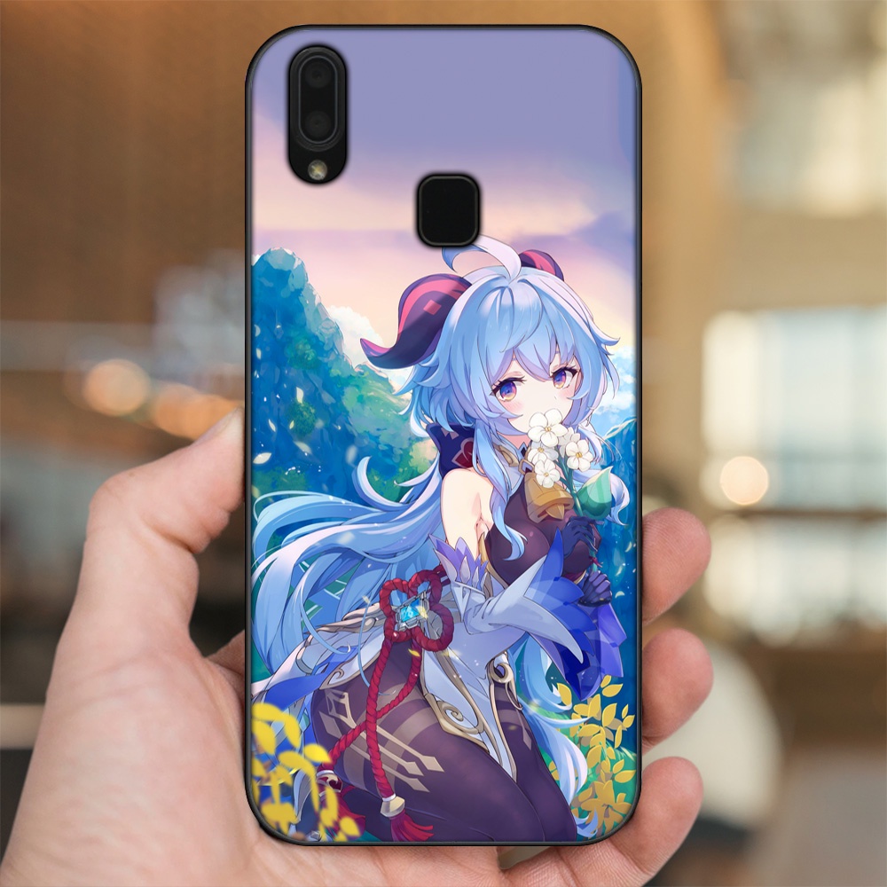 Ốp lưng Vivo Y91, Y95 viền đen in hình Ganyu Genshin Impact