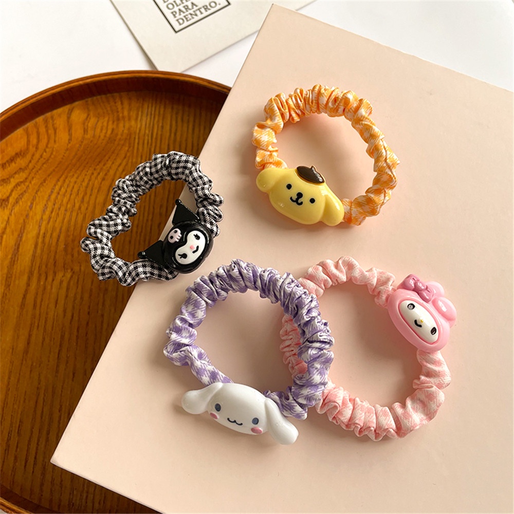 Set 4 dây buộc tóc co giãn phong cách Hàn Quốc cho nữ