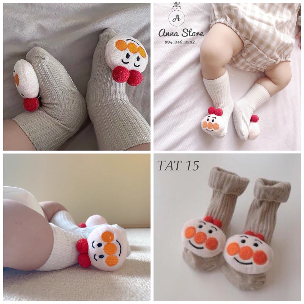 TAT 15 : Tất cao cổ hình chú hề cho bé kute