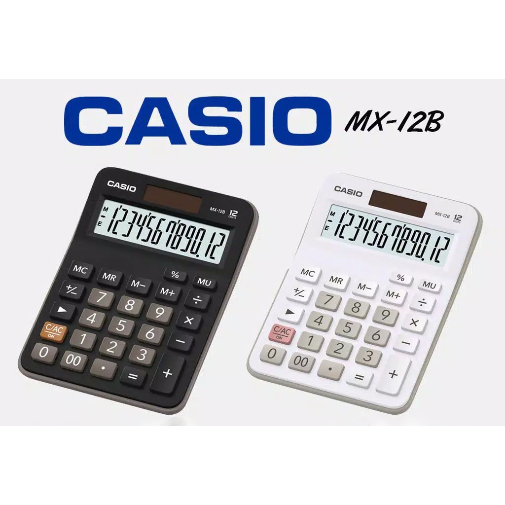 Máy Tính Bỏ Túi Casio Mx 12b 12 Số - 2 Power - Calculator