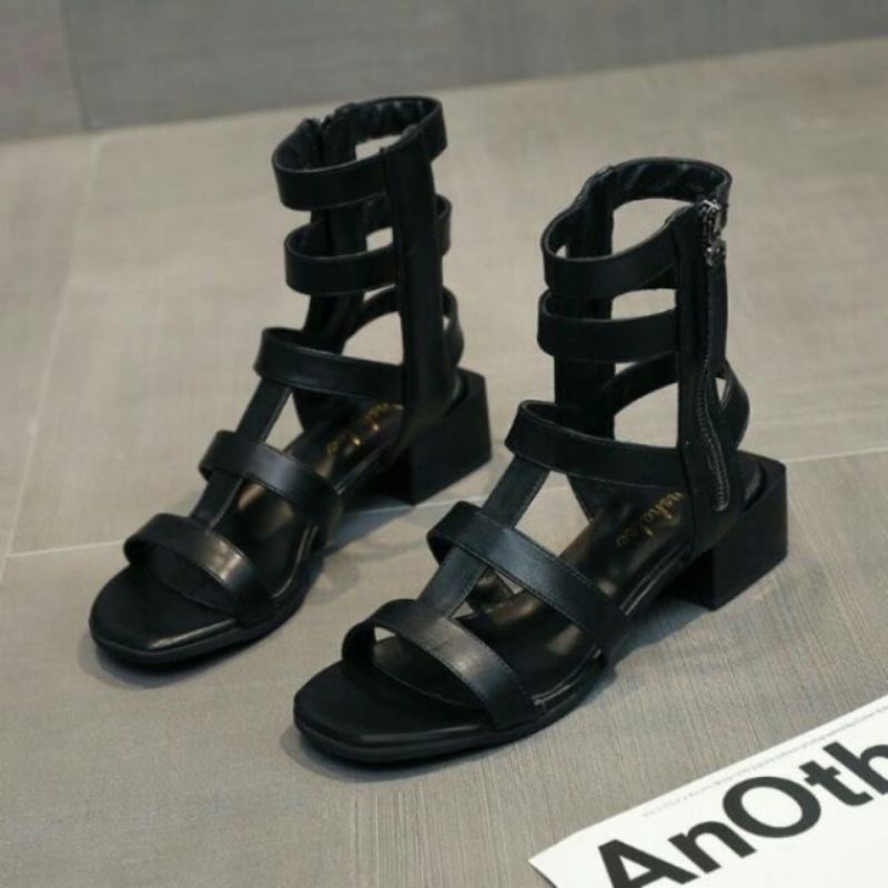 Sandal chiến binh đế gót cao 3 phân