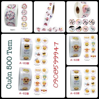 Cuộn 50 tem dán thank you