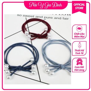 Dây cột tóc, buộc tóc đính hạt châu xinh xắn dễ thương nhiều màu sắc