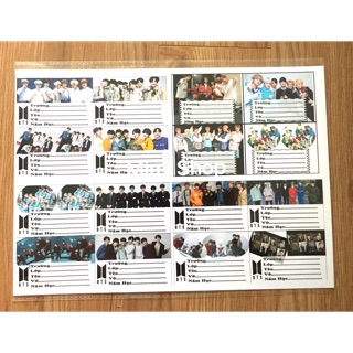 Combo 16 nhãn vở BTS nhiều mẫu