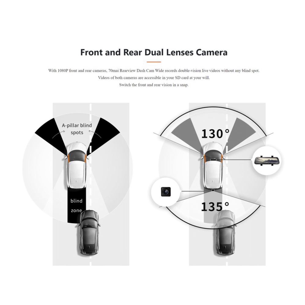 XẢ NGHỈ BÁN Camera hành trình dạng gương 70MAI rearview Dash cam Midrive D07 - Camera hành trình Xiaomi 70mai XẢ NGHỈ BÁ | BigBuy360 - bigbuy360.vn