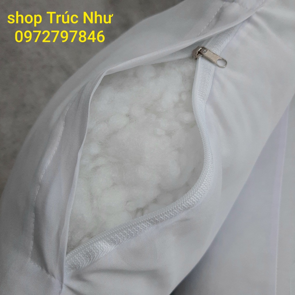 Ruột gối nằm trẻ em và người lớn 30x40cm, 30x50cm, 40x60cm gòn bi, gòn bi có khóa kéo KIMHOME.