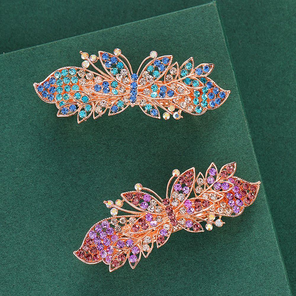 Kẹp Tóc Đuôi Ngựa Hình Bướm Phong Cách Vintage Thanh Lịch Giá Đỡ