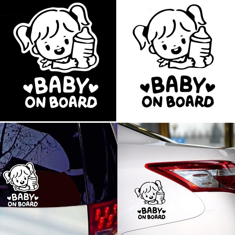 Decal dán trang trí hình " Baby on Board " cho xe hơi