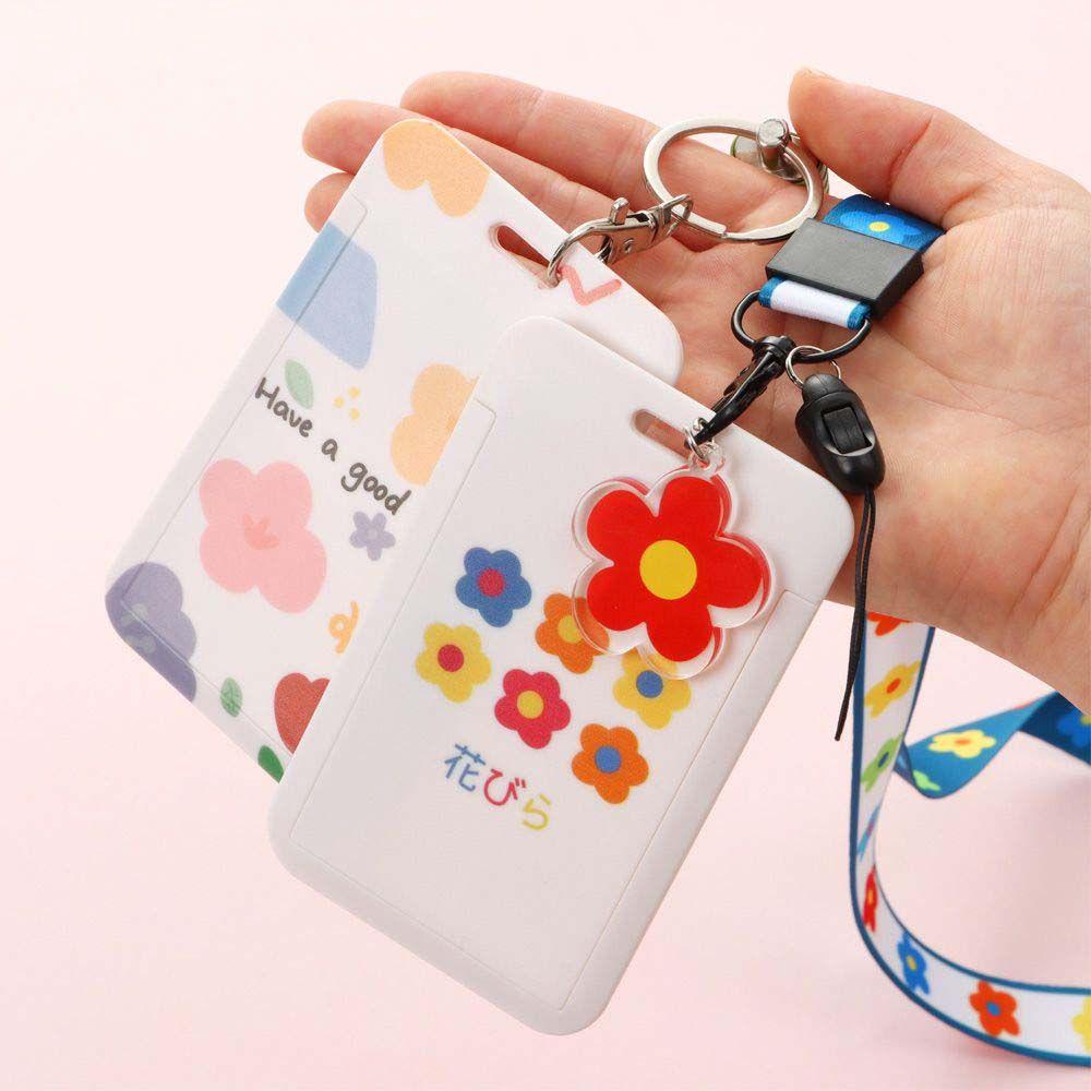 Vỏ Đựng Thẻ Kèm Dây Đeo Kiểu Dáng Dễ Thương Tiện Dụng Cho Học Sinh / Văn Phòng Ốp