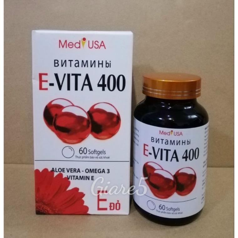 Vitamin E đỏ đẹp da, chống lão hoá da, lọ 60 viên