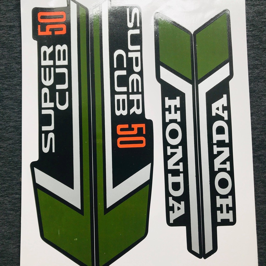 TEM DÀN ÁO XE SUPER CUB 50, SUPER CUP 70 TEM NHƯ ZIN THEO XE, THAY THẾ TEM CŨ NÂNG CẤP ĐỜI XE (SIÊU RẺ)