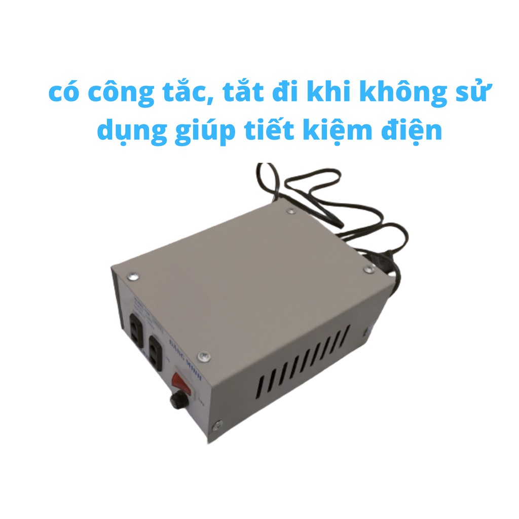 Bộ đổi nguồn 220v sang 110v - 100v 1200VA cho bình thủy ĐĂNG MINH đồng