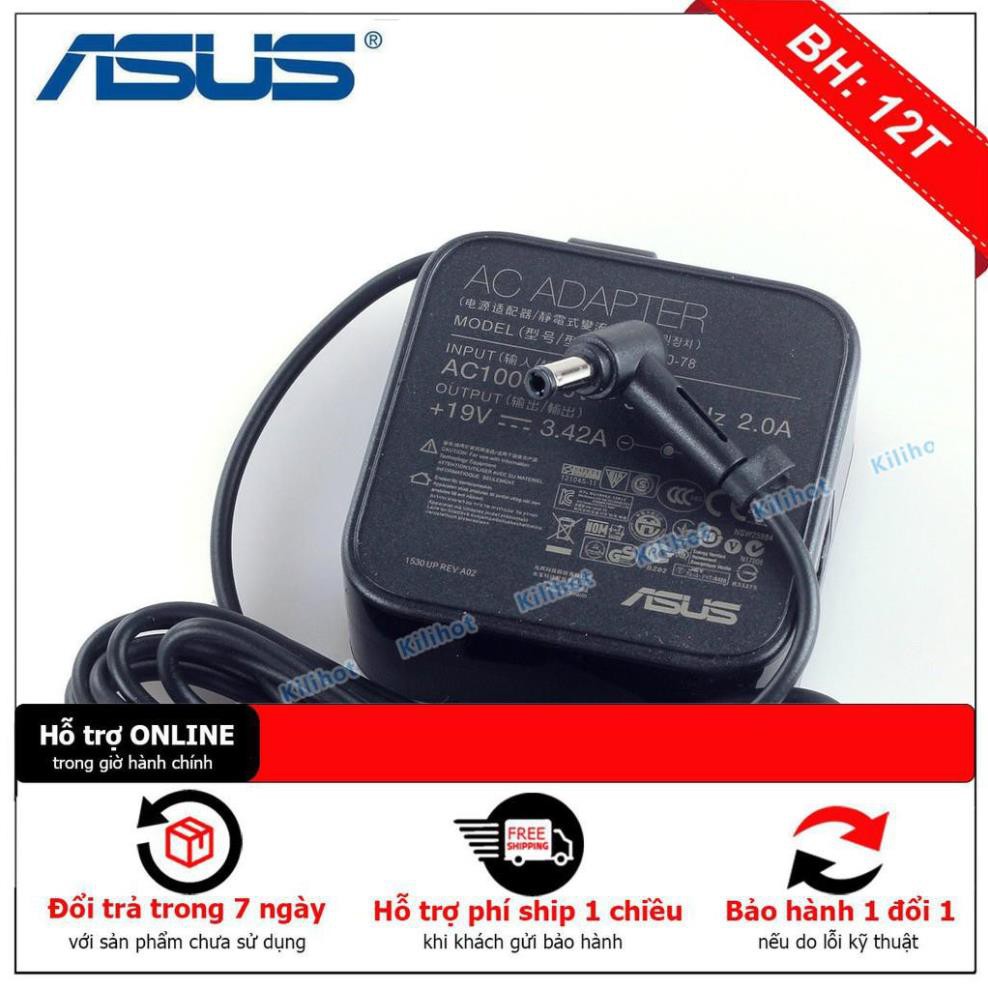 Sạc Laptop Asus 19V - 3.42A Vuông - Hàng Nhập Khẩu ZIN