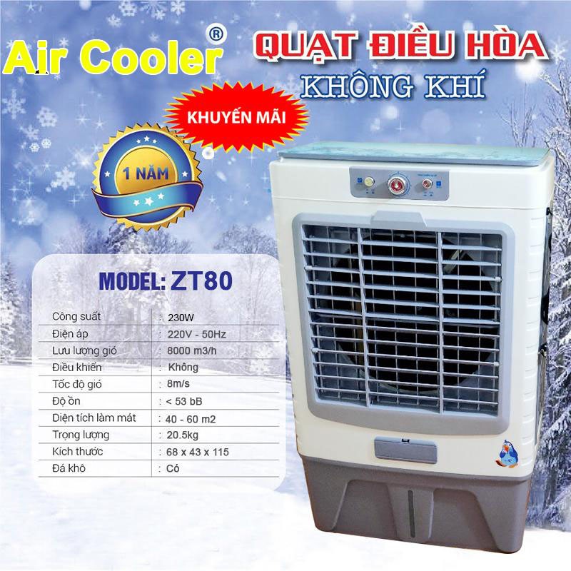 Quạt Hơi Nước Air Cooler ZT80-60 Lit - Tặng 2 Đá Khô