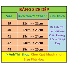 Dép nhựa tổ ong quai ngang hàng tốt loại 1 - Đủ Size, nhiều màu (Xem bảng Size)