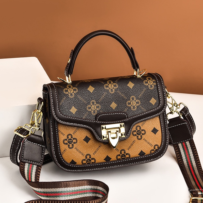 Túi đeo chéo CHUWANGLIN bằng da cỡ nhỏ in họa tiết thời trang cho nữ