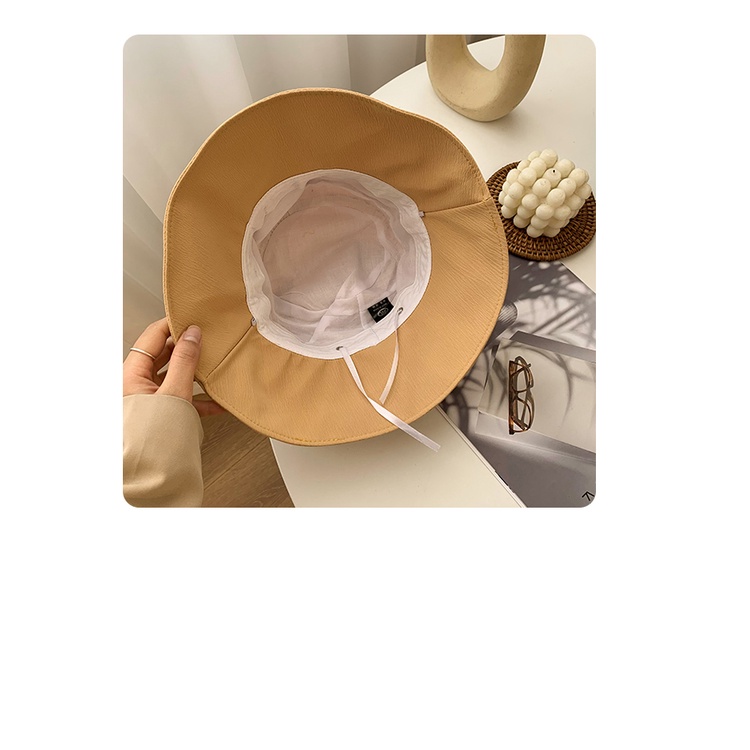 Nón Bucket Màu Đen Chống Tia Cực Tím Phong Cách Nhật Bản