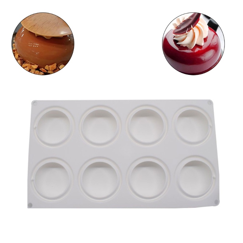 Khuôn Silicone Làm Bánh 8 Ngăn Chống Dính Tiện Dụng