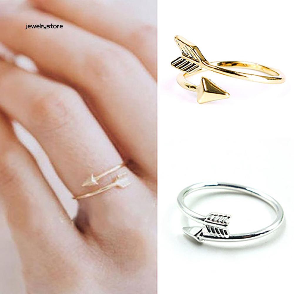 Nhẫn đeo khớp ngón tay hình mũi tên màu vàng thời trang cho nữ