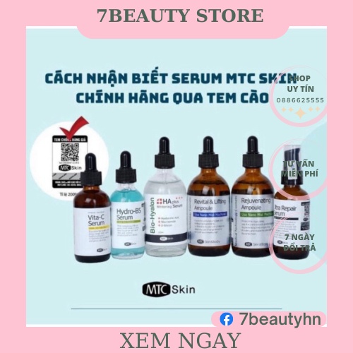 Serum hydro B5 MTC dùng trong spa