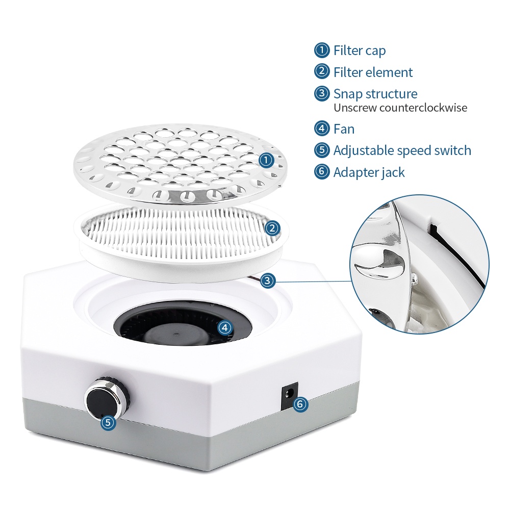 Máy hút bụi móng tay FOREVERLILY 80W chuyên dụng