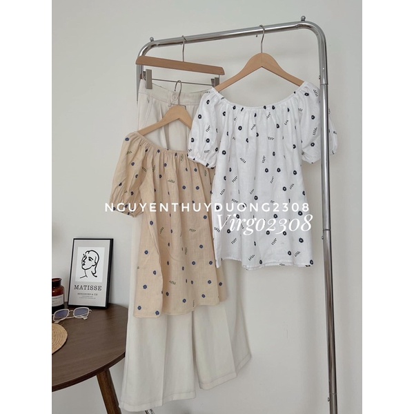 [NEW]ÁO THÔ TRỄ VAI HOA CÚC “DAISY TOP” XINH XẮN